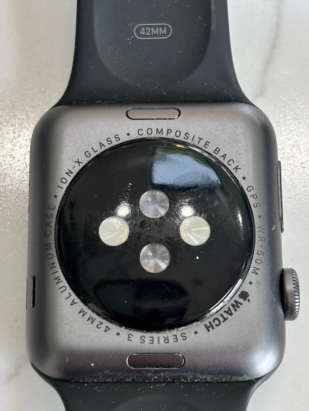 42 MM Apple Black Smartwatch with Sport Band